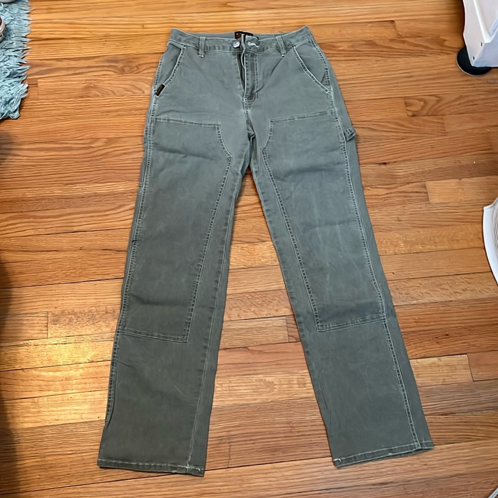Olive green carpenter pants